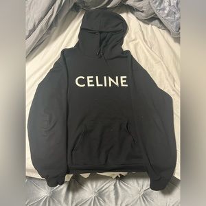 A black and white Celine hoodie